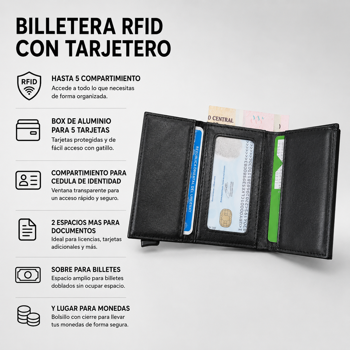 Billetera RFID Tarjetera