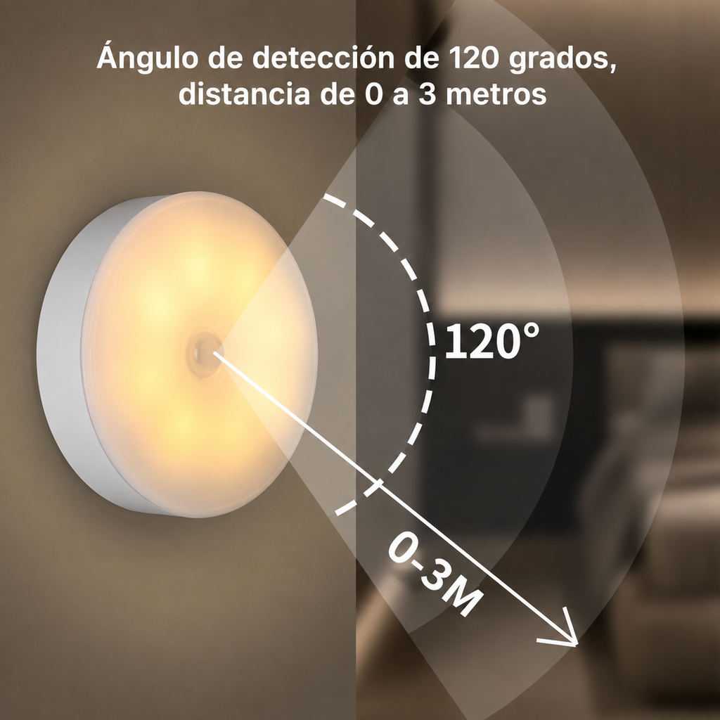 Luz inalámbrica recargable Pack x 3