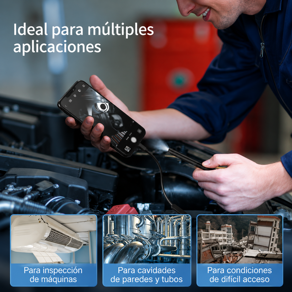 Cámara Endoscópica 5mts para Android & iOS