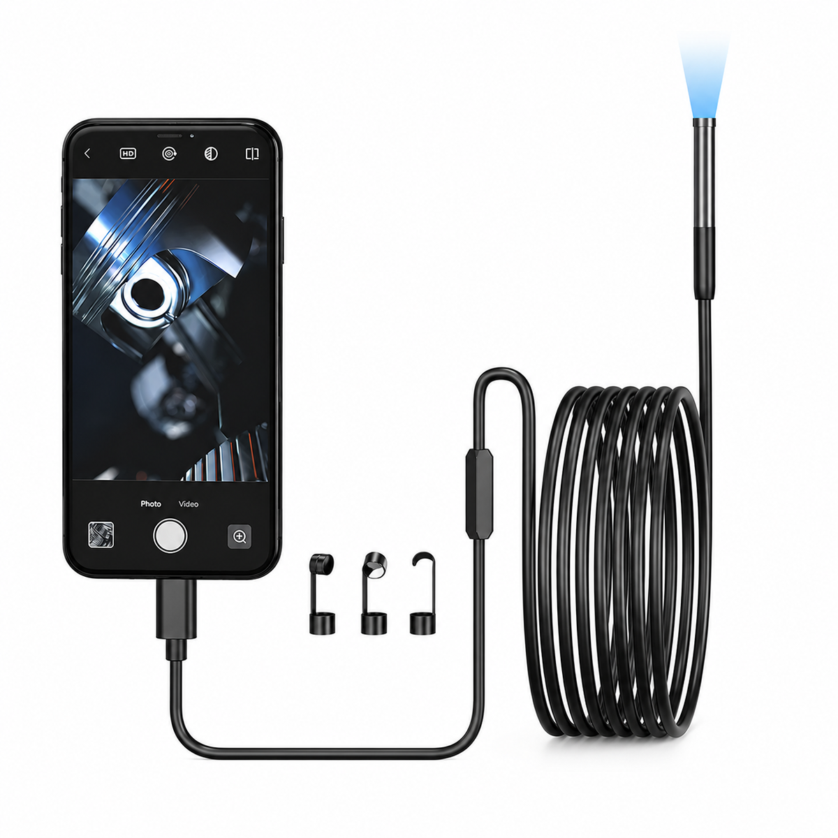 Cámara Endoscópica 5mts para Android & iOS