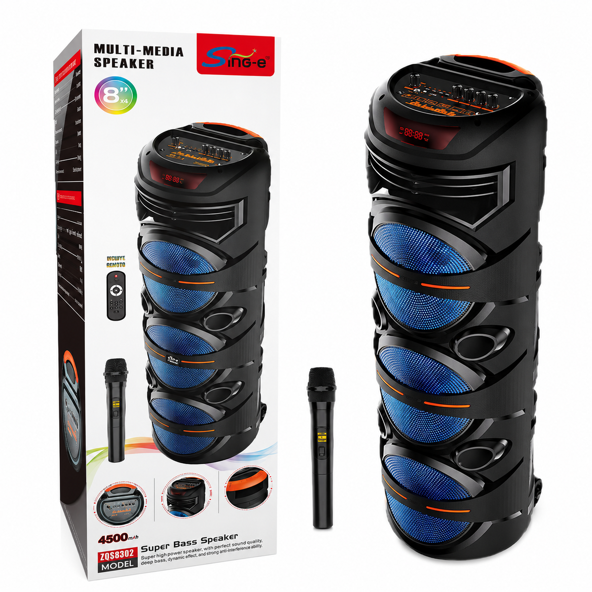 Parlante 360º inalámbrico Karaoke