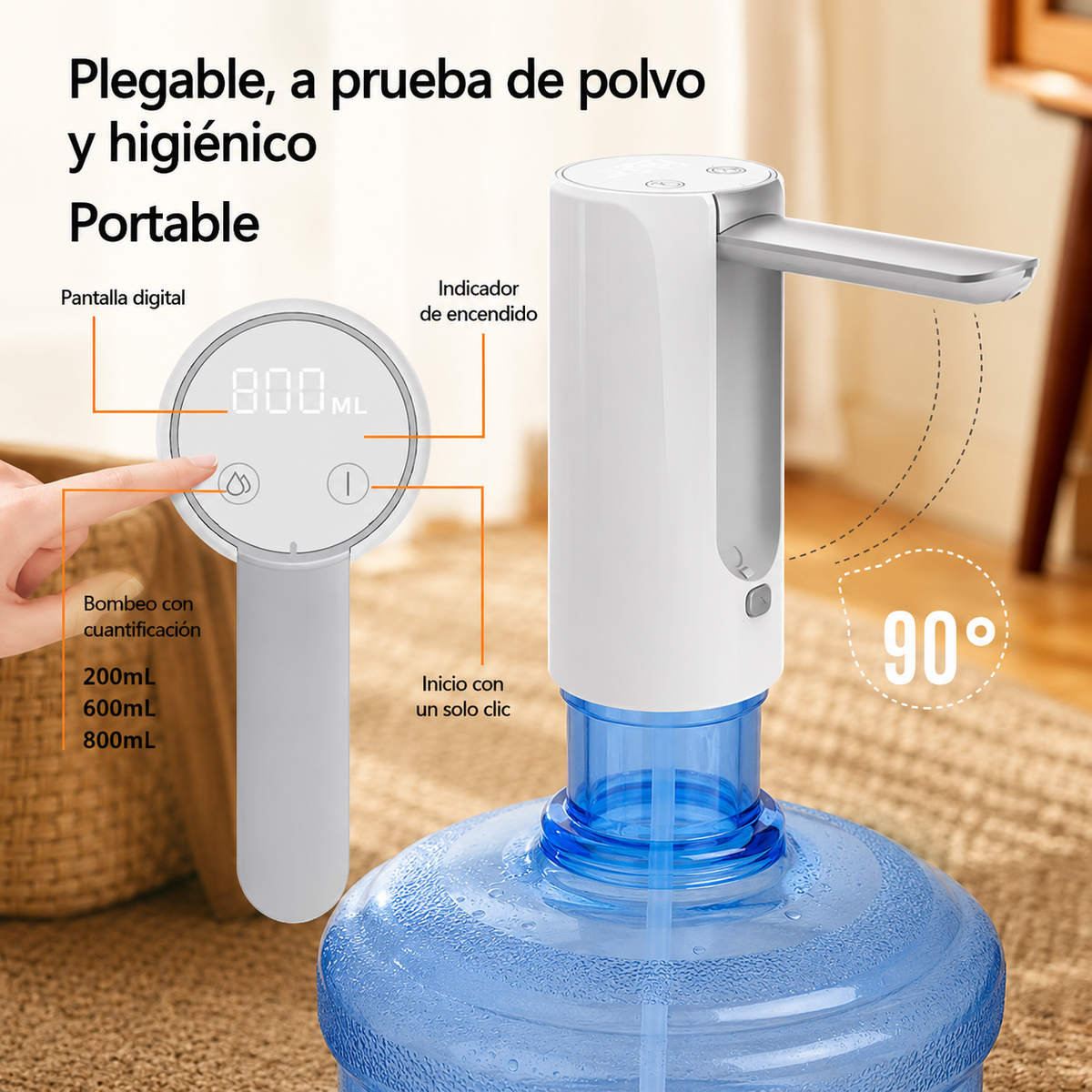Bomba Dispensadora de Agua Inalámbrica